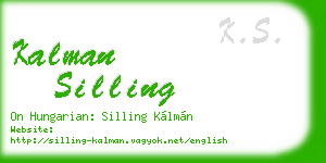kalman silling business card