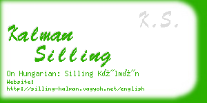 kalman silling business card